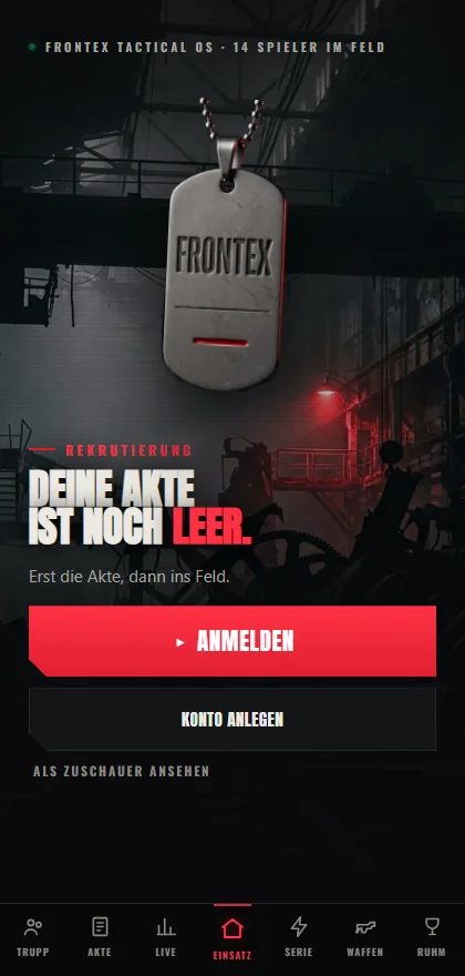 Die FRONTEX-App auf dem Handy