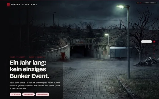 Startseite von Bunker Mystery